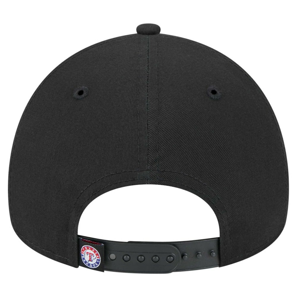 Texas Rangers 9FORTY A-Frame Adjustable Hat - Black | New Era
