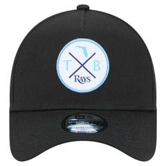 Tampa Bay Rays 9FORTY A-Frame Adjustable Hat - Black | New Era