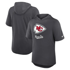 Kansas City Chiefs Tri-Blend Performance Hoodie T-Shirt - Anthracite | Nike for sale