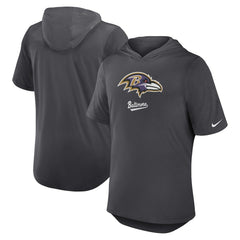 Baltimore Ravens Tri-Blend Performance Hoodie T-Shirt - Anthracite | Nike discount