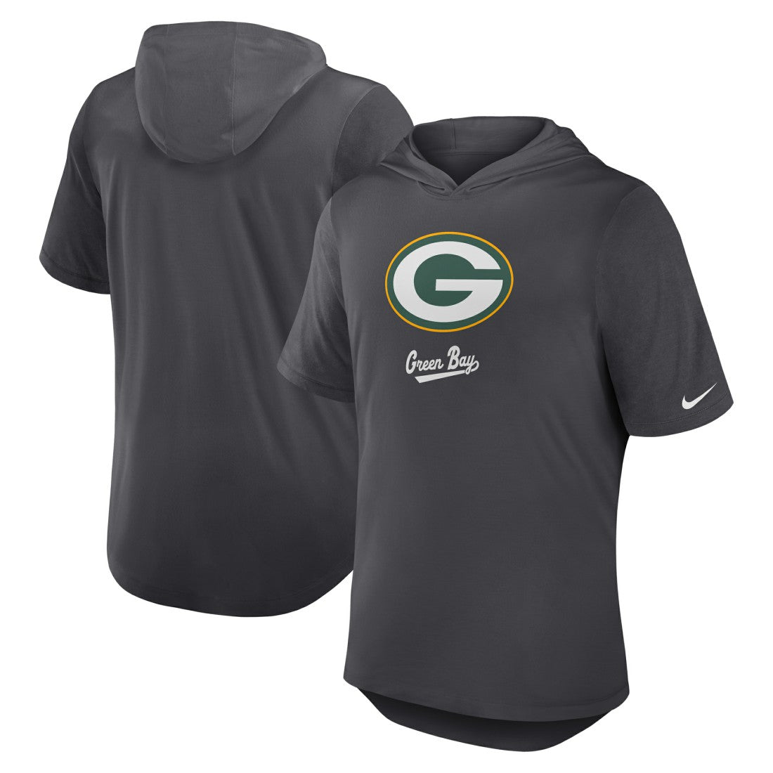 Green Bay Packers Tri-Blend Performance Hoodie T-Shirt - Anthracite | Nike discount