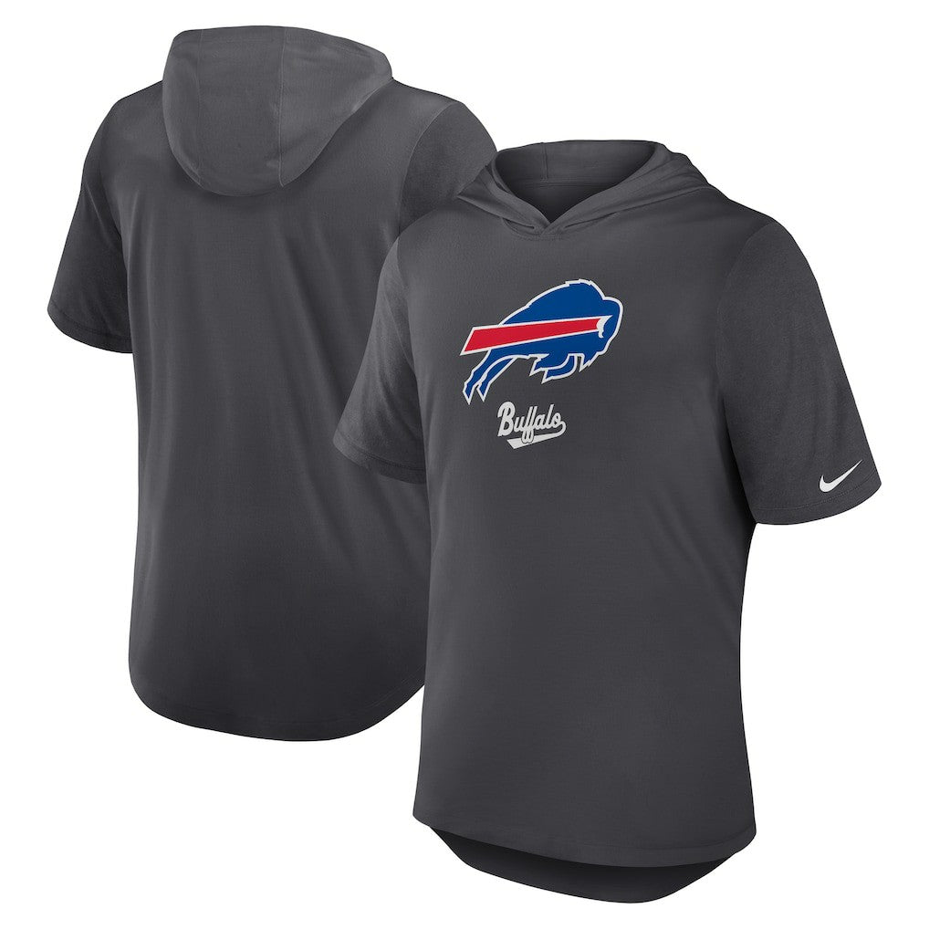 Buffalo Bills Tri-Blend Performance Hoodie T-Shirt - Anthracite | Nike outlet