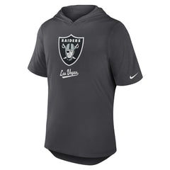 Las Vegas Raiders Tri-Blend Performance Hoodie T-Shirt - Anthracite | Nike outlet