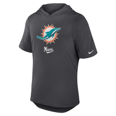 Miami Dolphins Tri-Blend Performance Hoodie T-Shirt - Anthracite | Nike discount