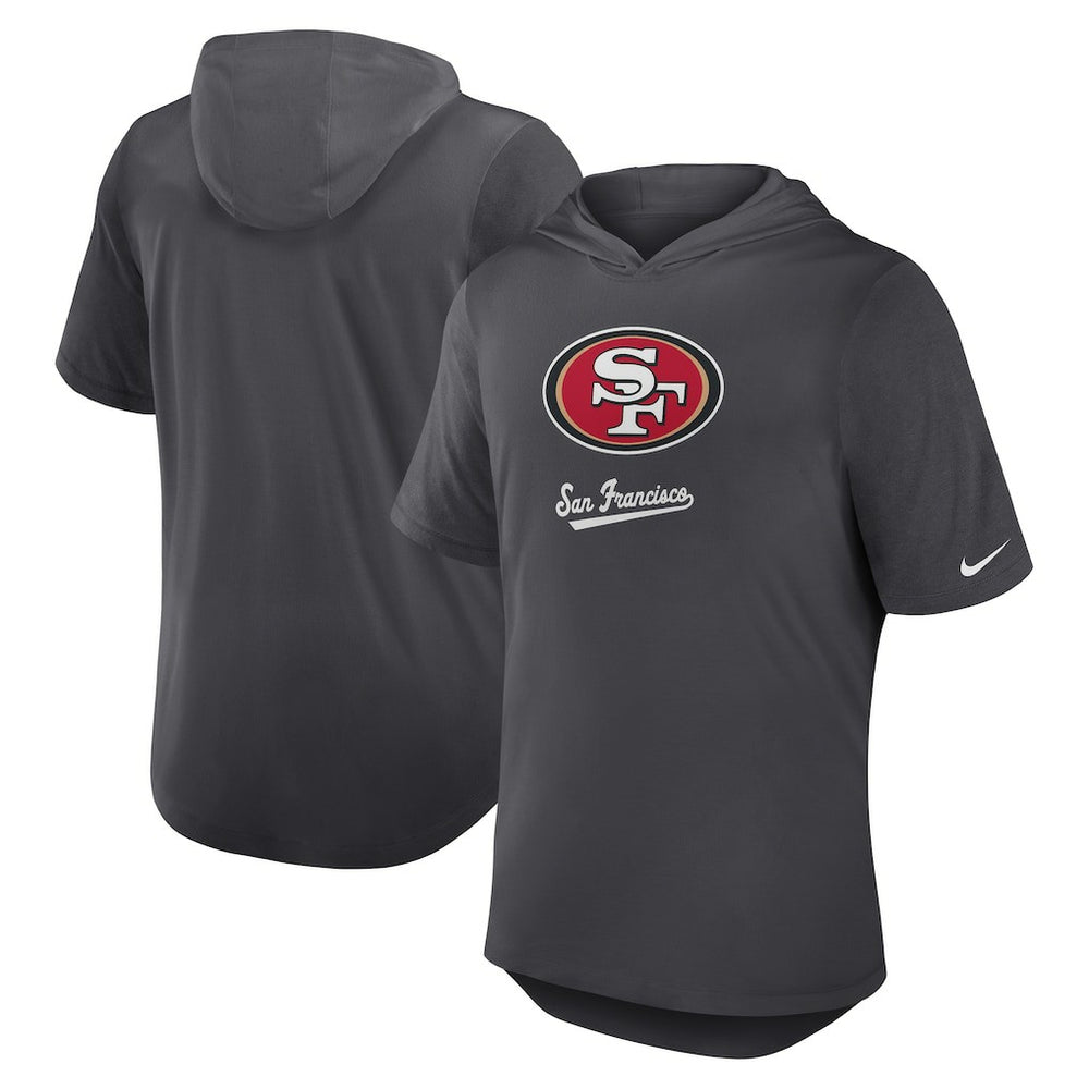 San Francisco 49ers Tri-Blend Performance Hoodie T-Shirt - Anthracite | Nike sale