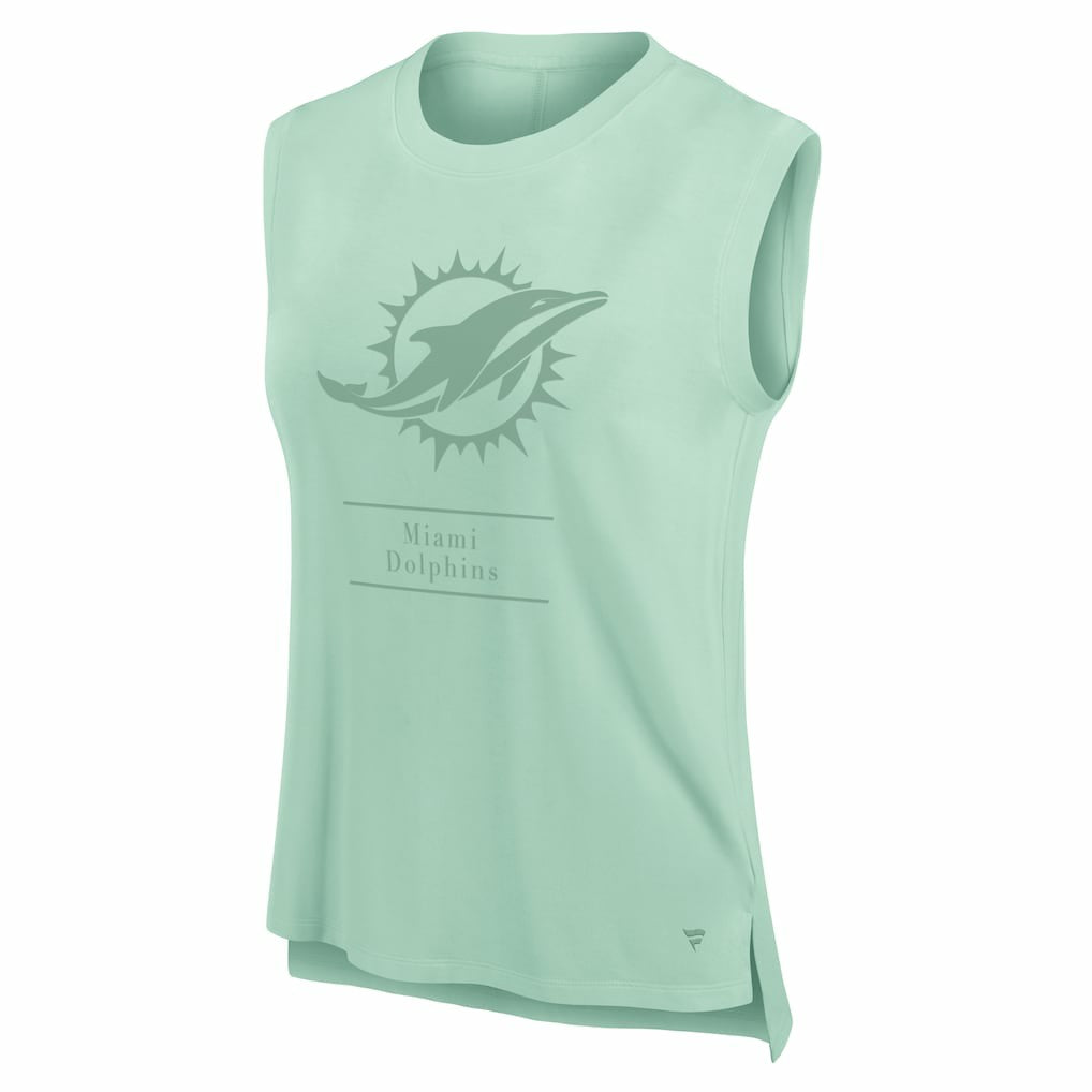 Miami Dolphins Women's Studio Embrace Tank Top - Mint sale