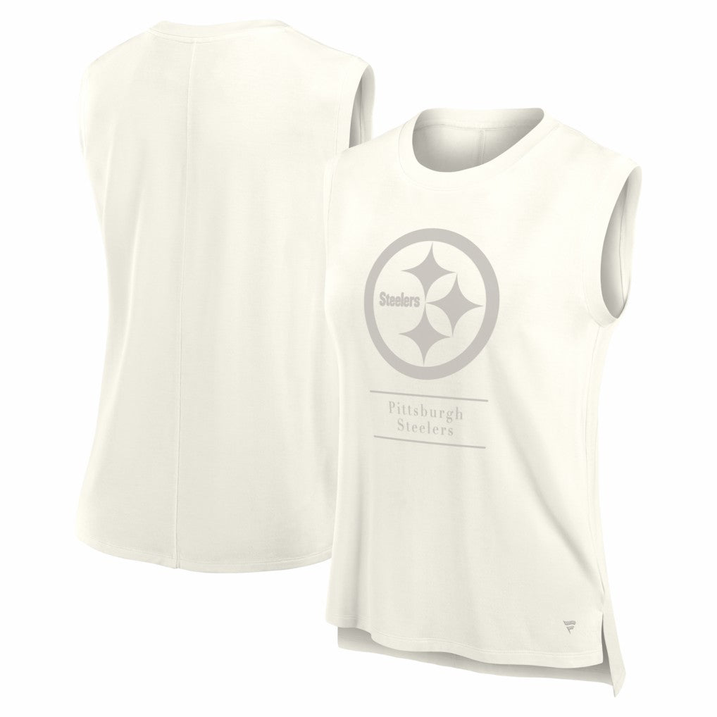 Pittsburgh Steelers Women's Studio Embrace Tank Top - Cream cheap