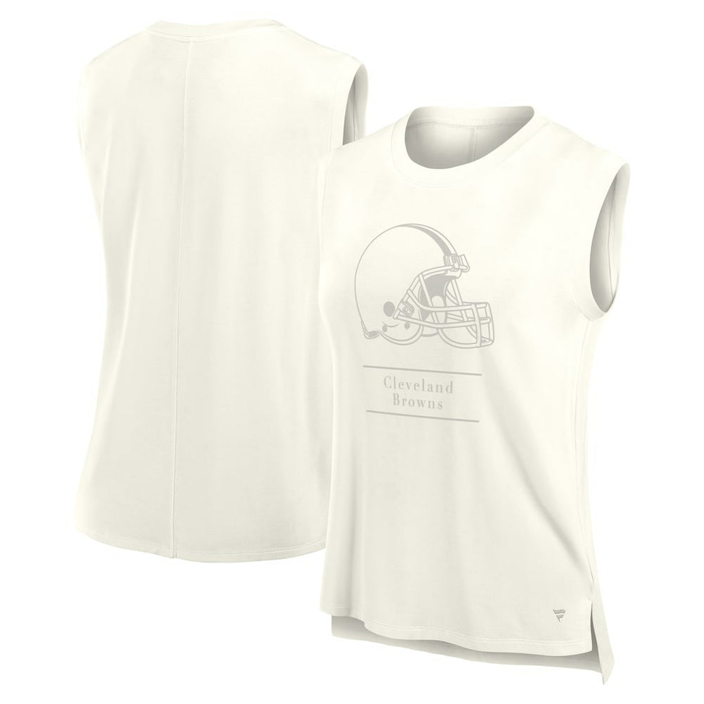 Cleveland Browns Women's Studio Embrace Tank Top - Cream cheap