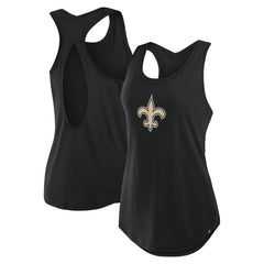 New Orleans Saints Women's Iron Fan Tank Top - Black discount