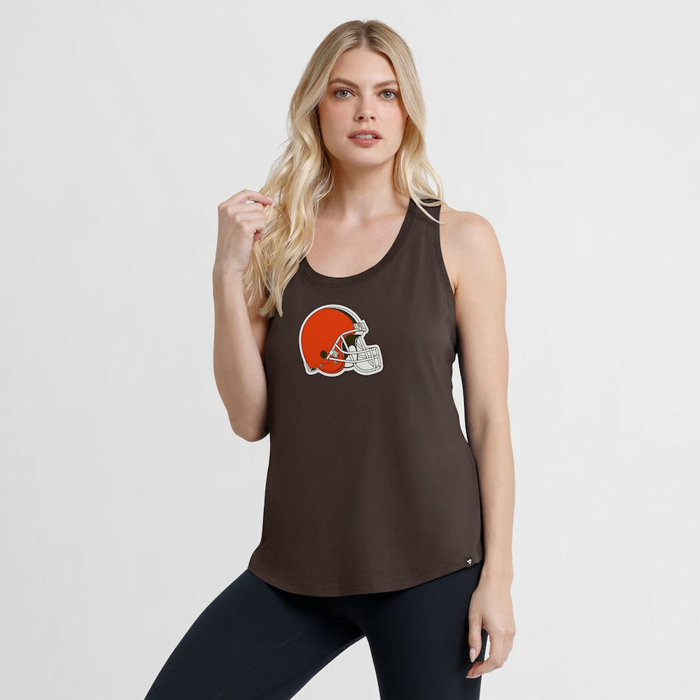 Cleveland Browns Women's Iron Fan Tank Top - Brown online
