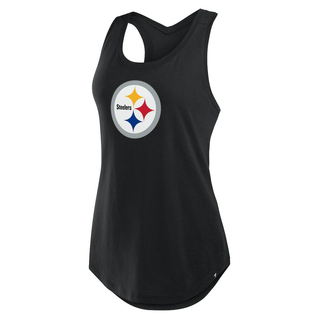 Pittsburgh Steelers Women's Iron Fan Tank Top - Black on sale