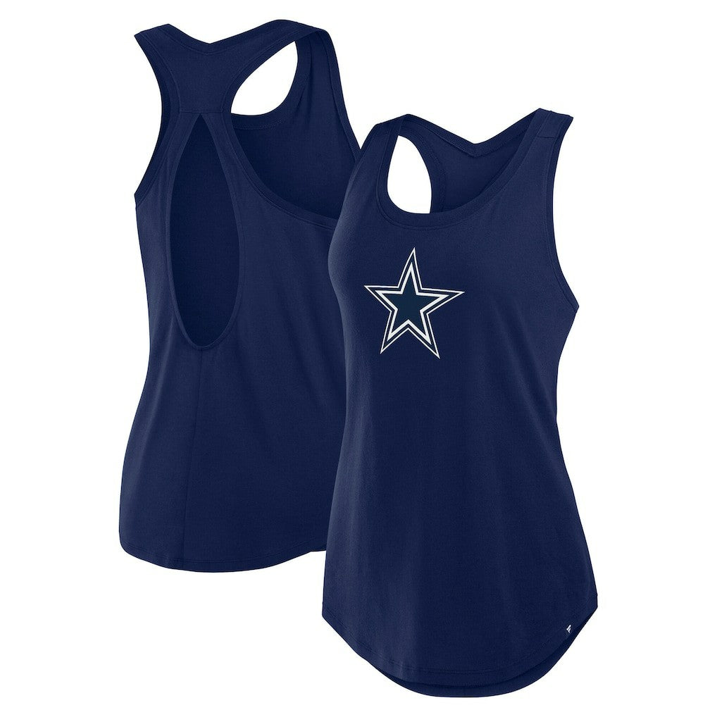 Dallas Cowboys Women's Iron Fan Tank Top - Navy outlet