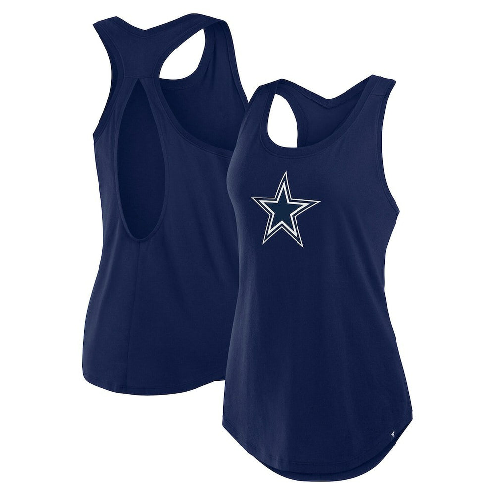 Dallas Cowboys Women's Iron Fan Tank Top - Navy outlet