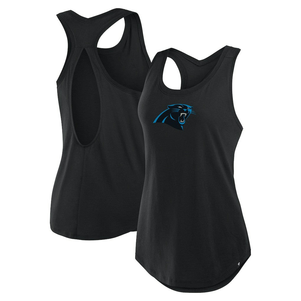 Carolina Panthers Women's Iron Fan Tank Top - Black sale