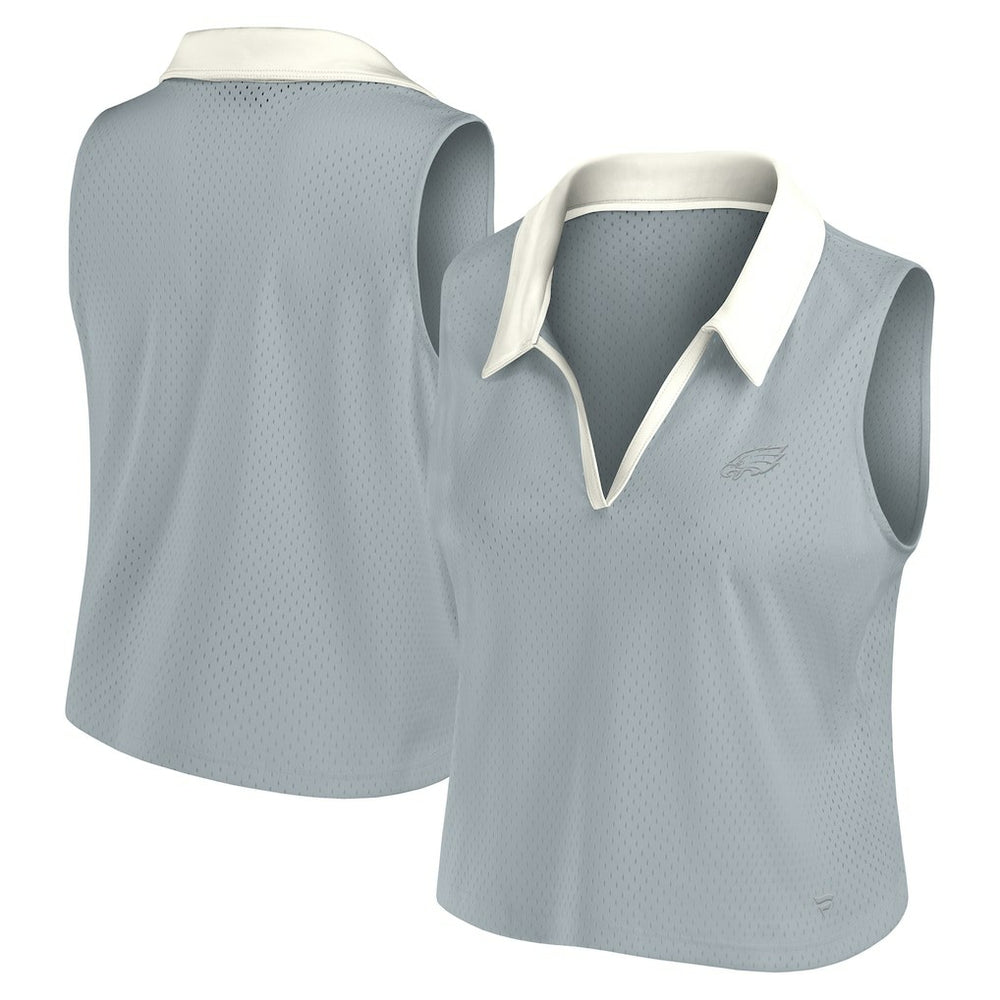 Philadelphia Eagles Women's Studio Wellness V-Neck Tank Top - Gray discount