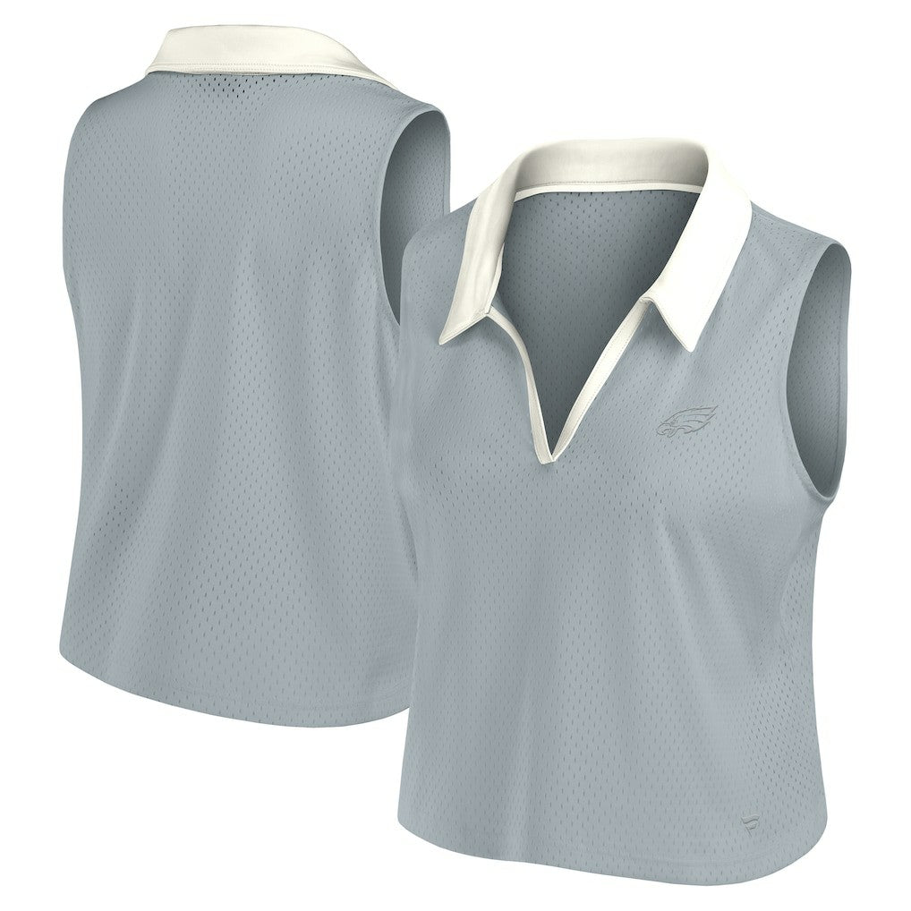 Philadelphia Eagles Women's Studio Wellness V-Neck Tank Top - Gray discount
