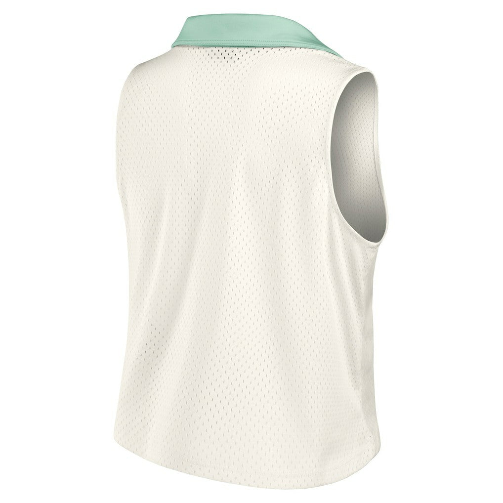 Dallas Cowboys Women's Studio Wellness V-Neck Tank Top - Cream outlet