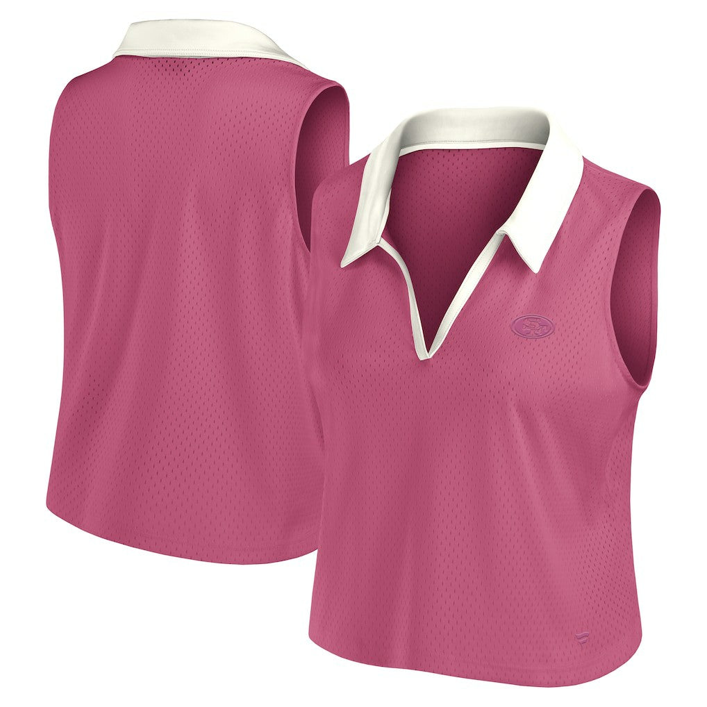 San Francisco 49ers Women's Studio Wellness V-Neck Tank Top - Pink on sale