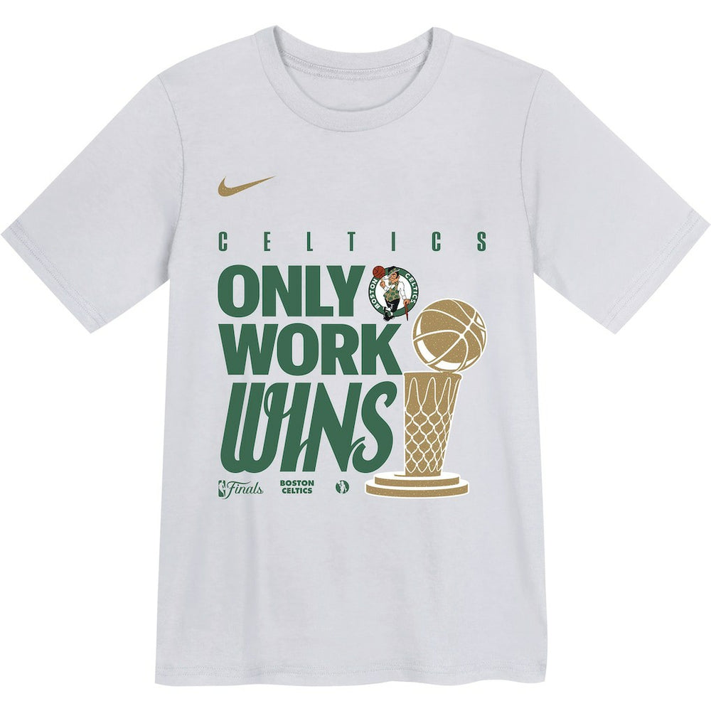 Boston Celtics Youth 2024 NBA Finals Champions Celebration Parade T-Shirt - White | Nike discount