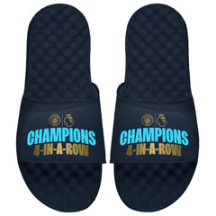 Manchester City ISlide Youth Four-Time Consecutive Premier League Champions Slide Sandals - Navy for sale