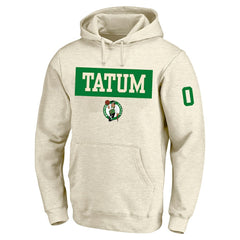 Jayson Tatum Boston Celtics Profile Big & Tall Player Double Face Tri-Blend Pullover Hoodie - Cream for sale