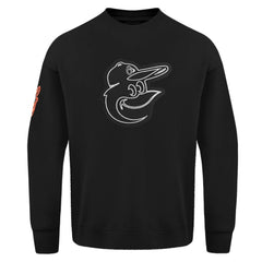 Baltimore Orioles Pro Standard Paint The City Dropped Shoulder Pullover Sweatshirt - Black