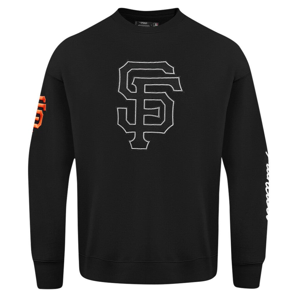 San Francisco Giants Pro Standard Paint The City Dropped Shoulder Pullover Sweatshirt - Black