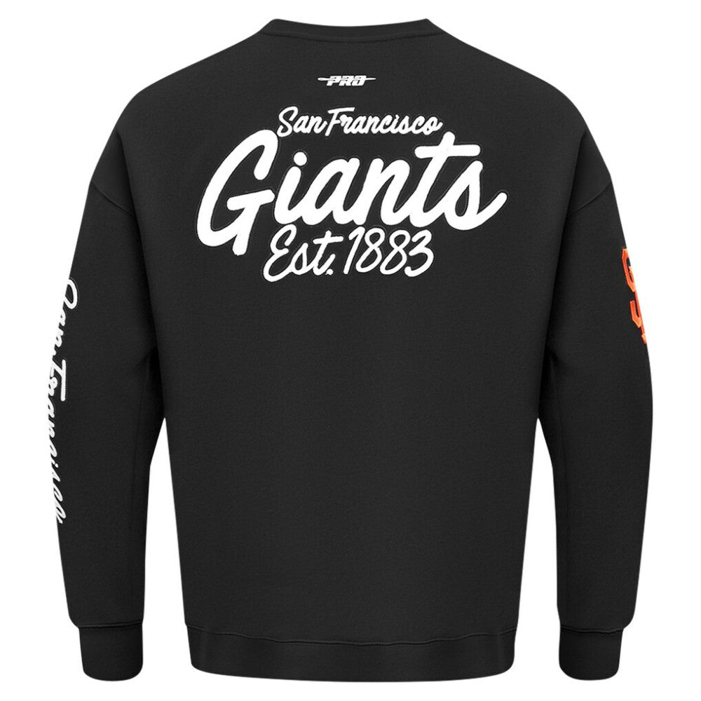 San Francisco Giants Pro Standard Paint The City Dropped Shoulder Pullover Sweatshirt - Black