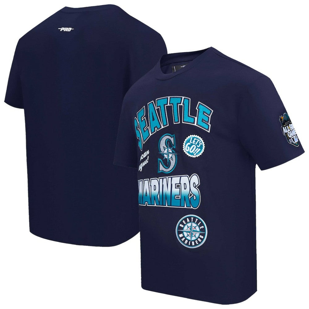 Seattle Mariners Pro Standard Turn It Up Dropped Shoulder T-Shirt - Navy