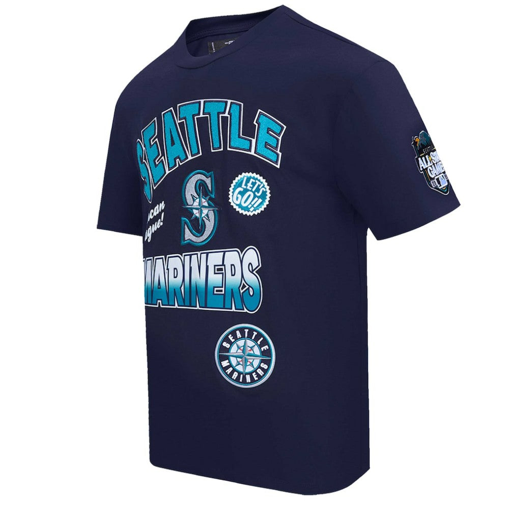 Seattle Mariners Pro Standard Turn It Up Dropped Shoulder T-Shirt - Navy