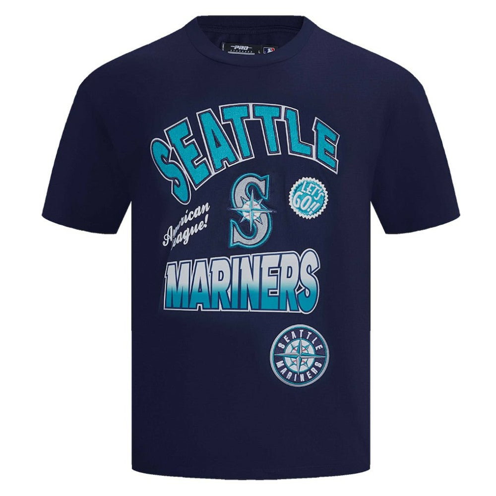 Seattle Mariners Pro Standard Turn It Up Dropped Shoulder T-Shirt - Navy