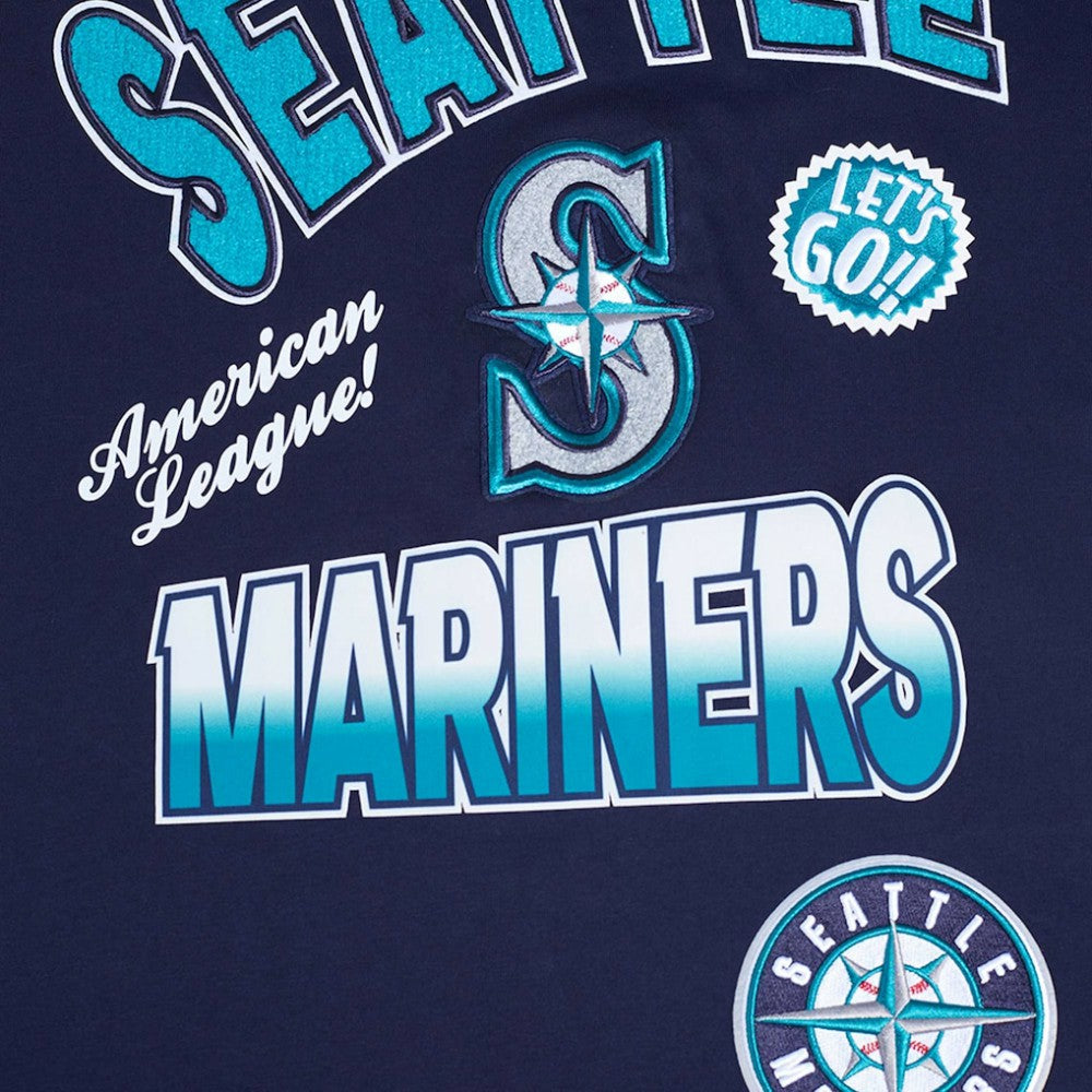 Seattle Mariners Pro Standard Turn It Up Dropped Shoulder T-Shirt - Navy