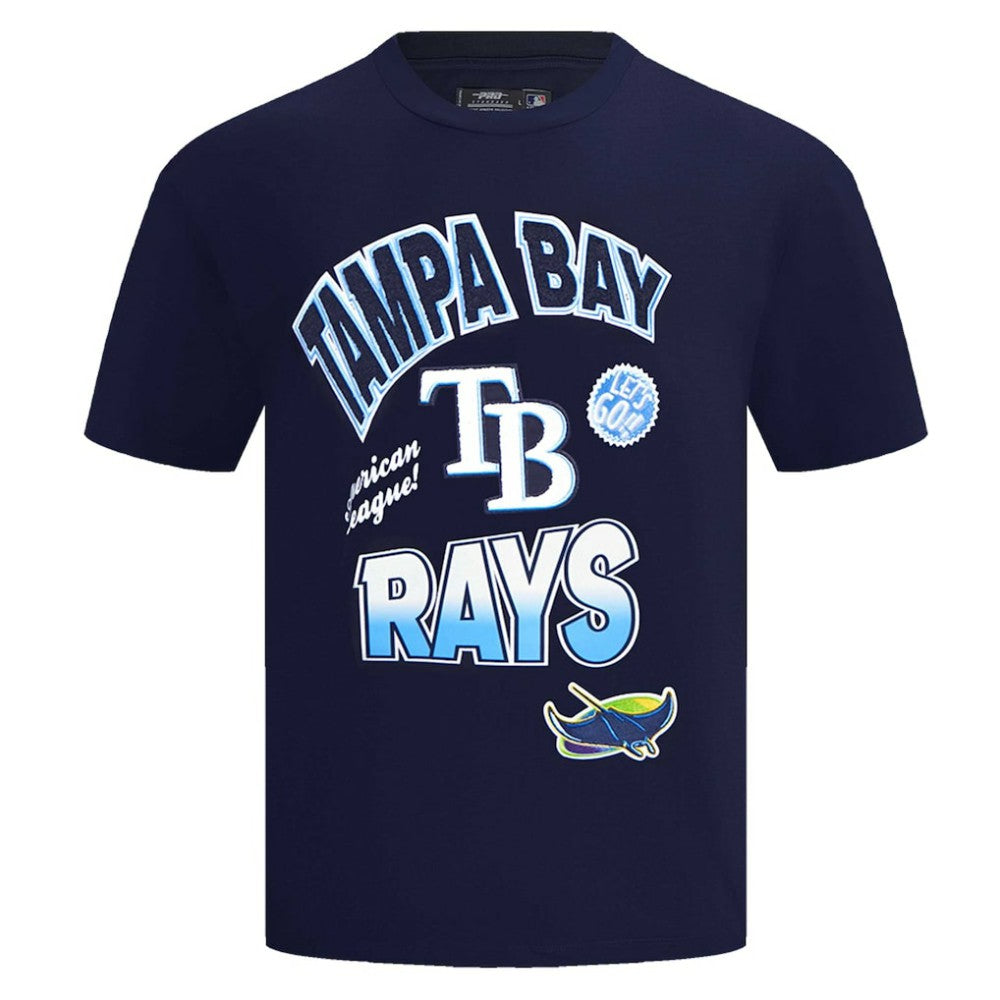 Tampa Bay Rays Pro Standard Turn It Up Dropped Shoulder T-Shirt - Navy