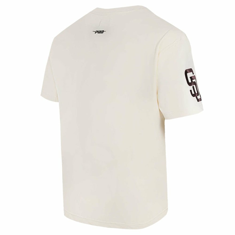 San Diego Padres Pro Standard Turn It Up Dropped Shoulder T-Shirt - Cream