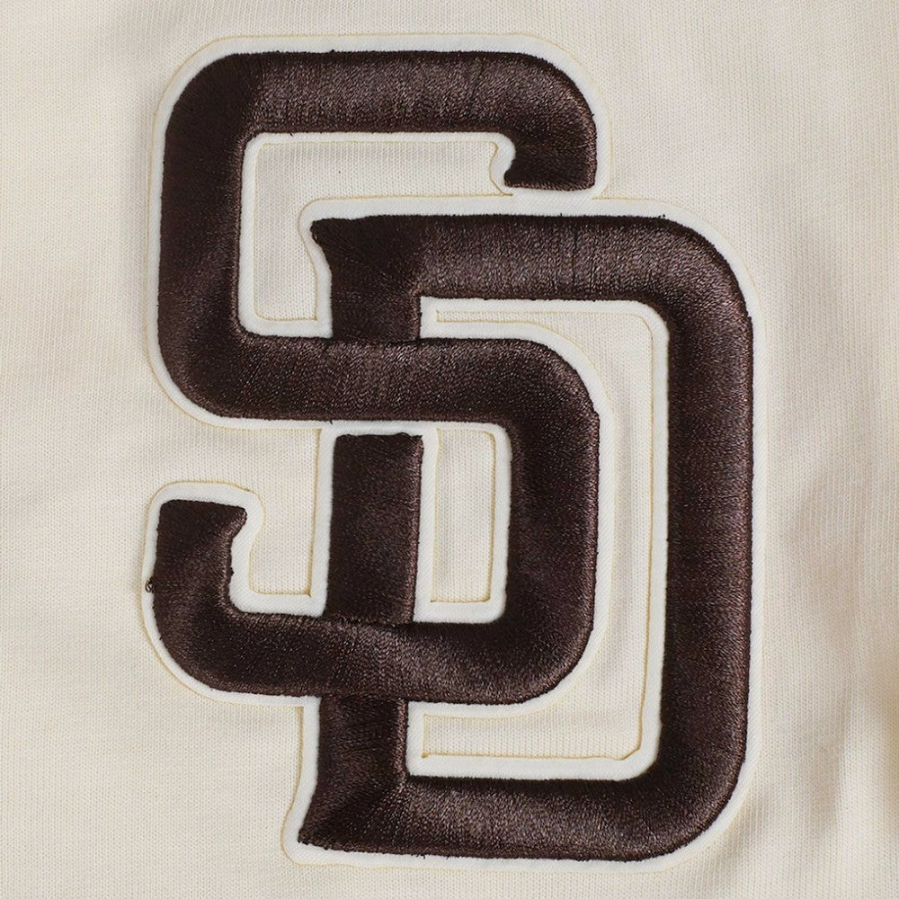 San Diego Padres Pro Standard Turn It Up Dropped Shoulder T-Shirt - Cream