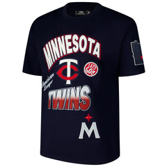 Minnesota Twins Pro Standard Turn It Up Dropped Shoulder T-Shirt - Navy