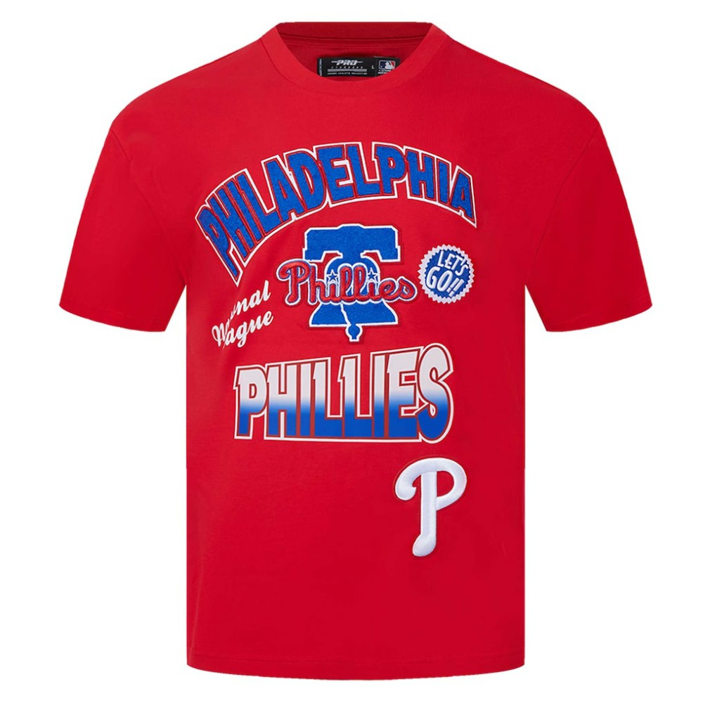 Philadelphia Phillies Pro Standard Turn It Up Dropped Shoulder T-Shirt - Red