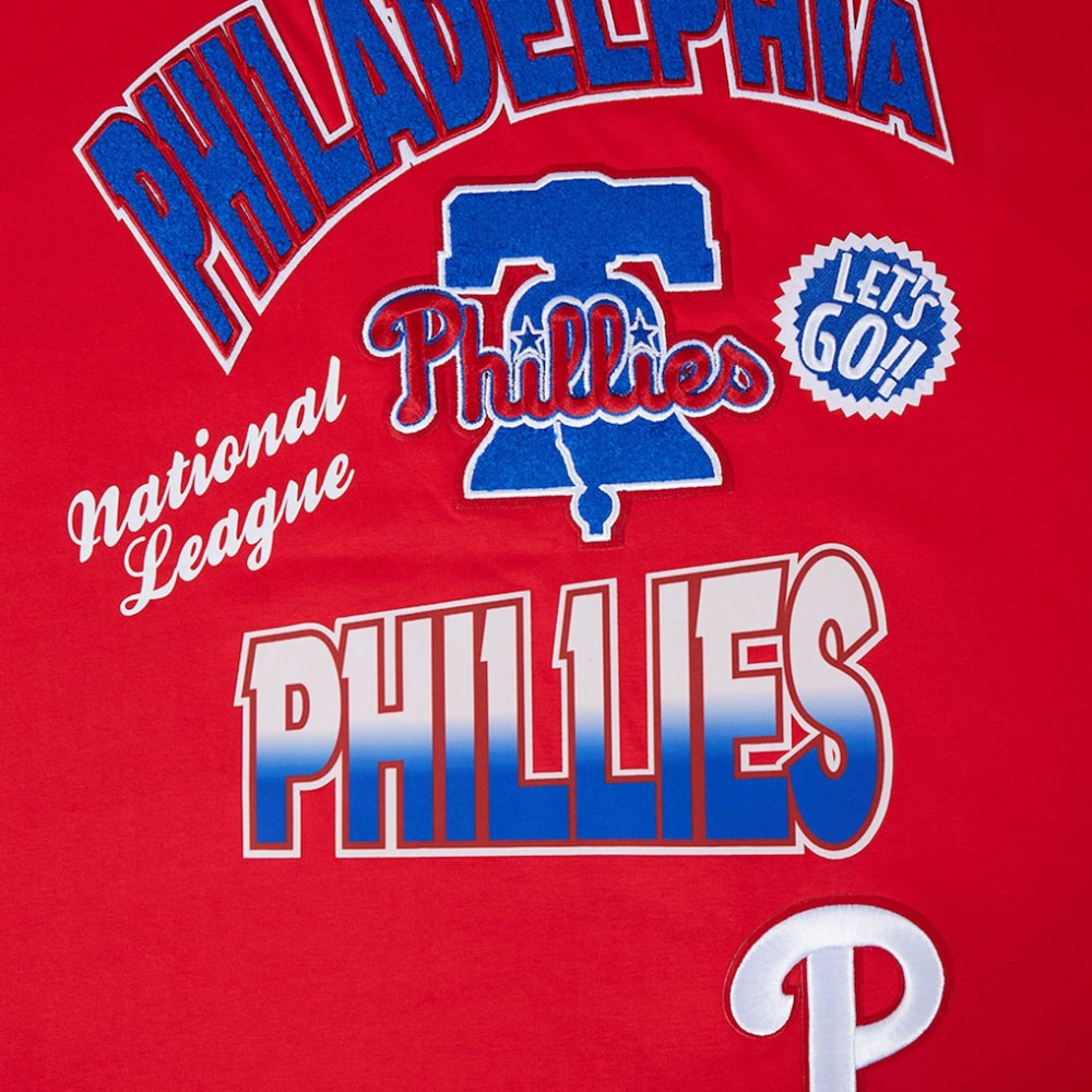 Philadelphia Phillies Pro Standard Turn It Up Dropped Shoulder T-Shirt - Red