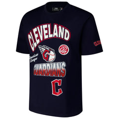 Cleveland Guardians Pro Standard Turn It Up Dropped Shoulder T-Shirt - Navy