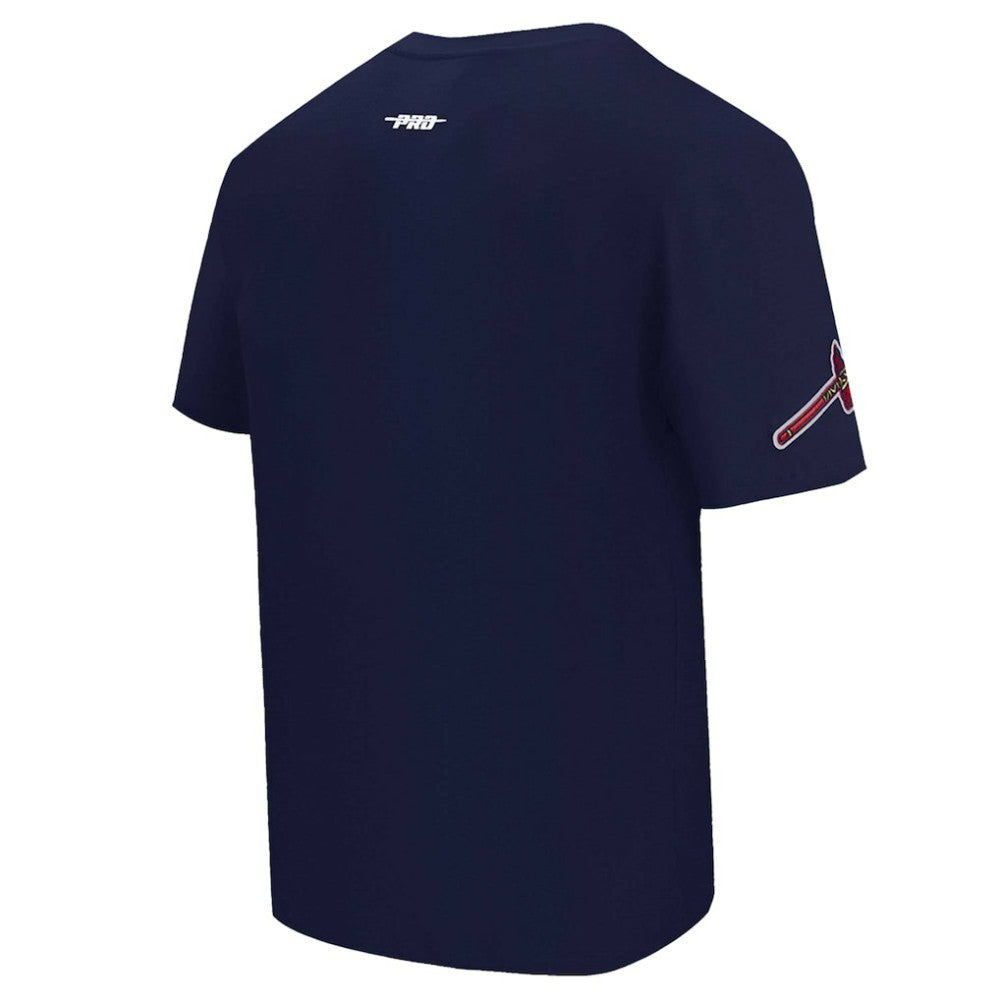 Atlanta Braves Pro Standard Turn It Up Dropped Shoulder T-Shirt - Navy