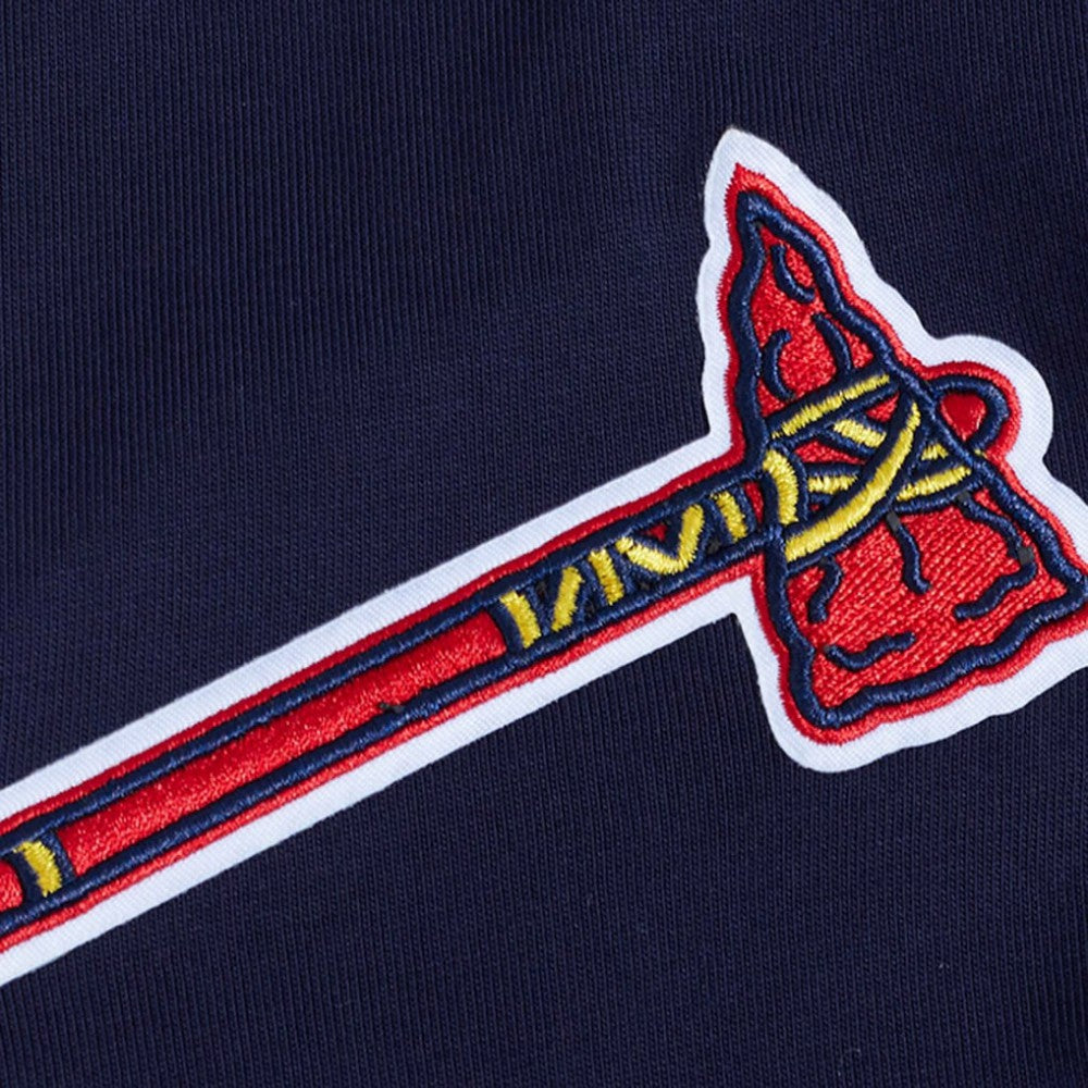 Atlanta Braves Pro Standard Turn It Up Dropped Shoulder T-Shirt - Navy
