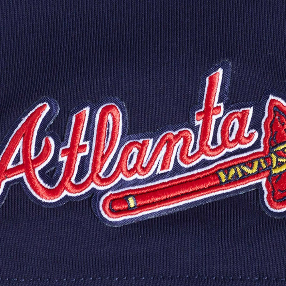 Atlanta Braves Pro Standard Turn It Up Dropped Shoulder T-Shirt - Navy