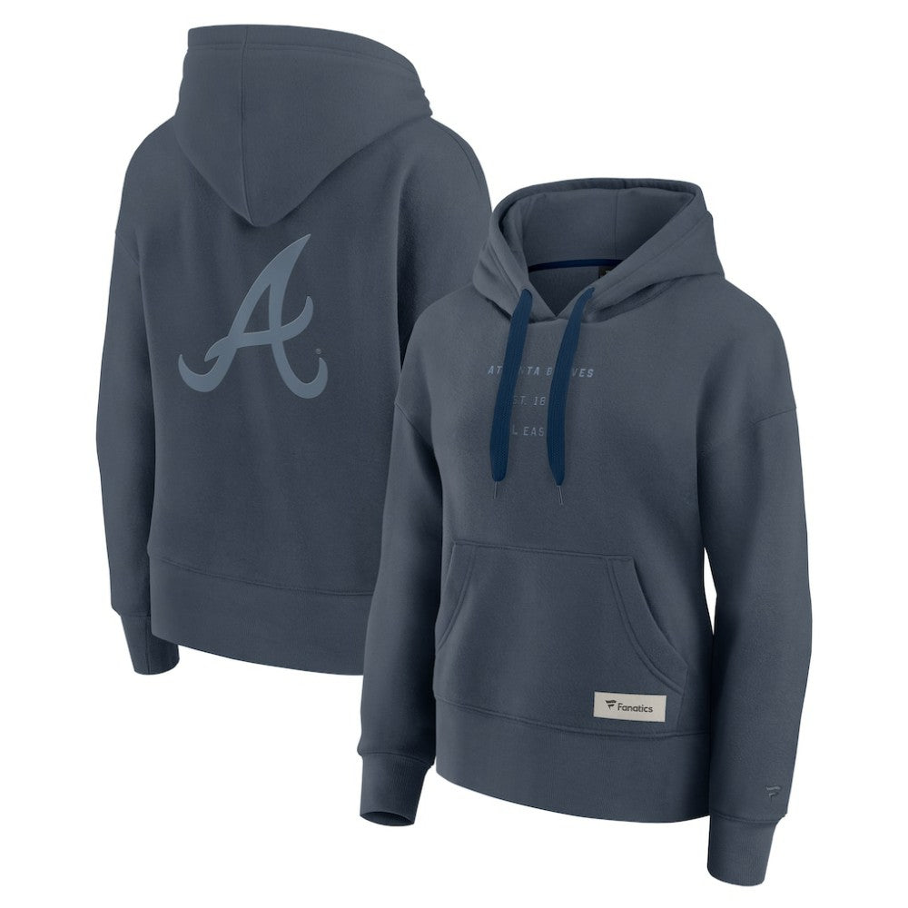 Atlanta Braves Women's Elements Future Ground Subtle Tonal Pullover Hoodie - Blue