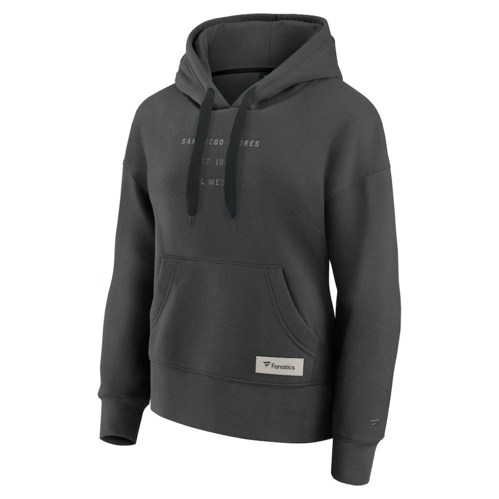 San Diego Padres Women's Elements Future Ground Subtle Tonal Pullover Hoodie - Charcoal