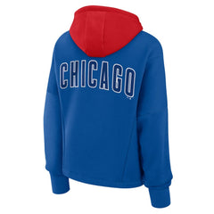 Chicago Cubs Women's Oversized Legacy Favorite Spectator Pullover Hoodie - Royal