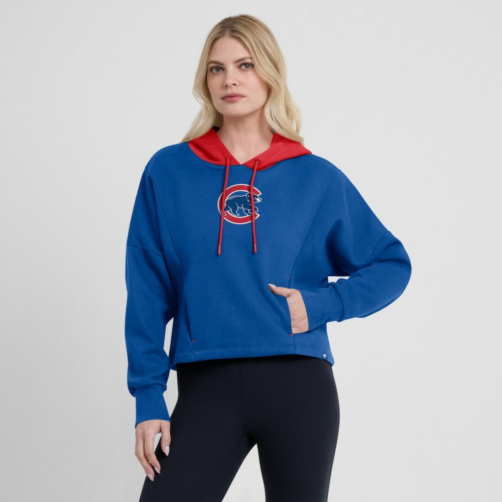 Chicago Cubs Women's Oversized Legacy Favorite Spectator Pullover Hoodie - Royal