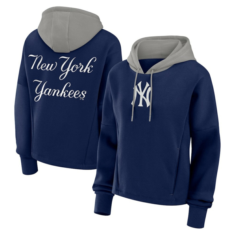New York Yankees Women's Oversized Legacy Favorite Spectator Pullover Hoodie - Navy