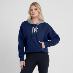 New York Yankees Women's Oversized Legacy Favorite Spectator Pullover Hoodie - Navy