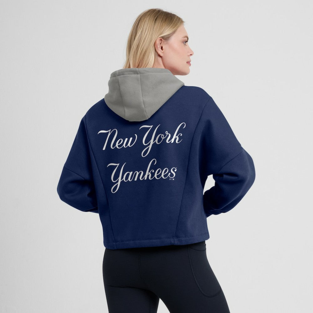 New York Yankees Women's Oversized Legacy Favorite Spectator Pullover Hoodie - Navy