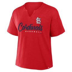 St. Louis Cardinals Women's Fan Fave Stadium Slub Boxy T-Shirt - Red